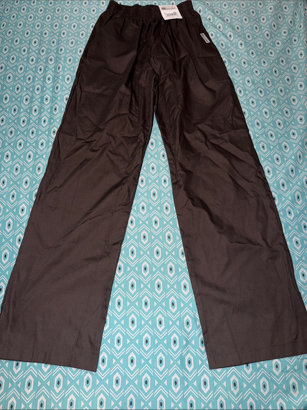 Expresso Brown Elastic-Waist scrub Pants
